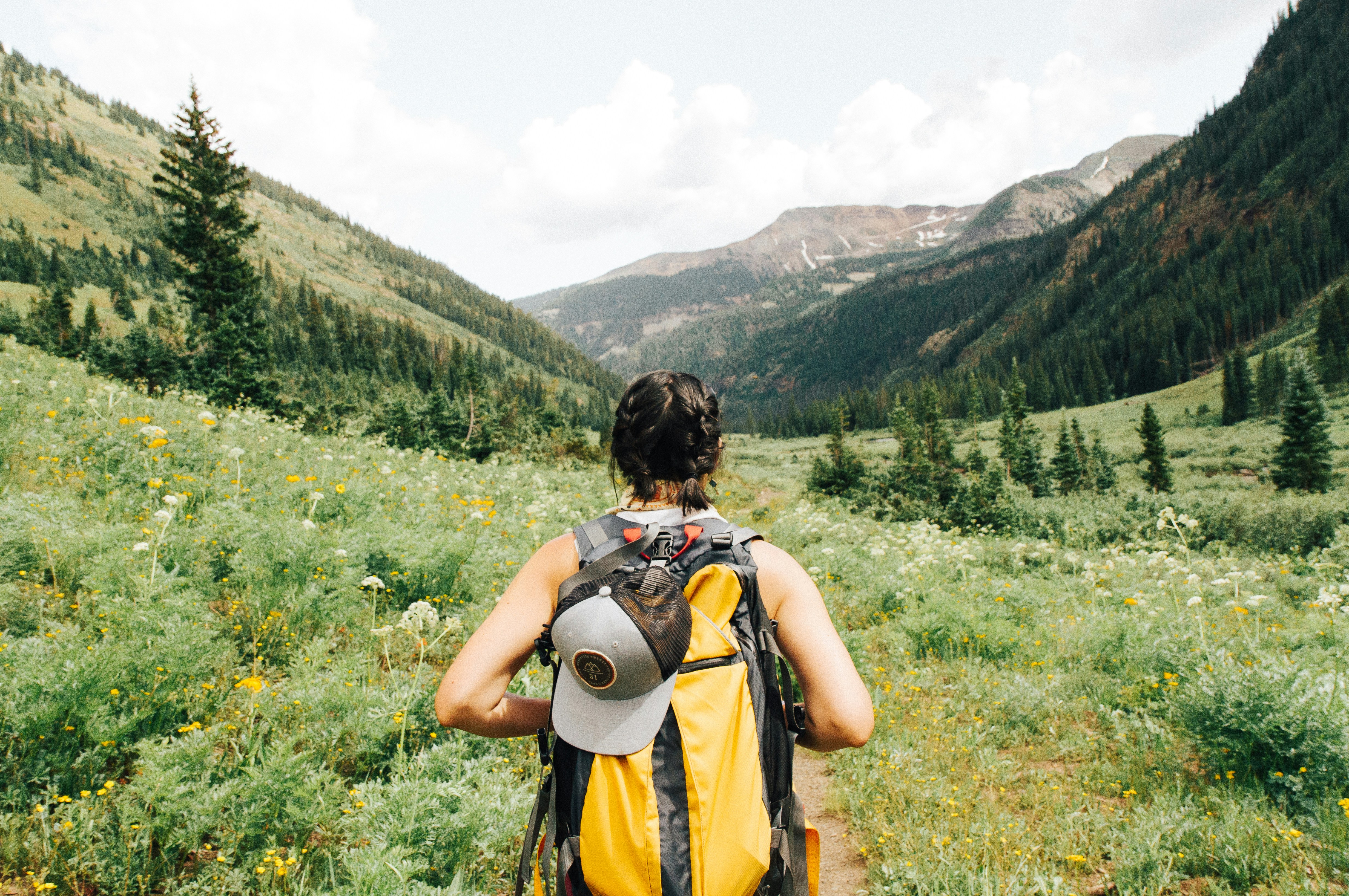 Mountain path perspective